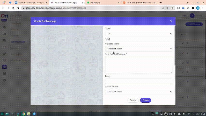 Video for Text with Buttons